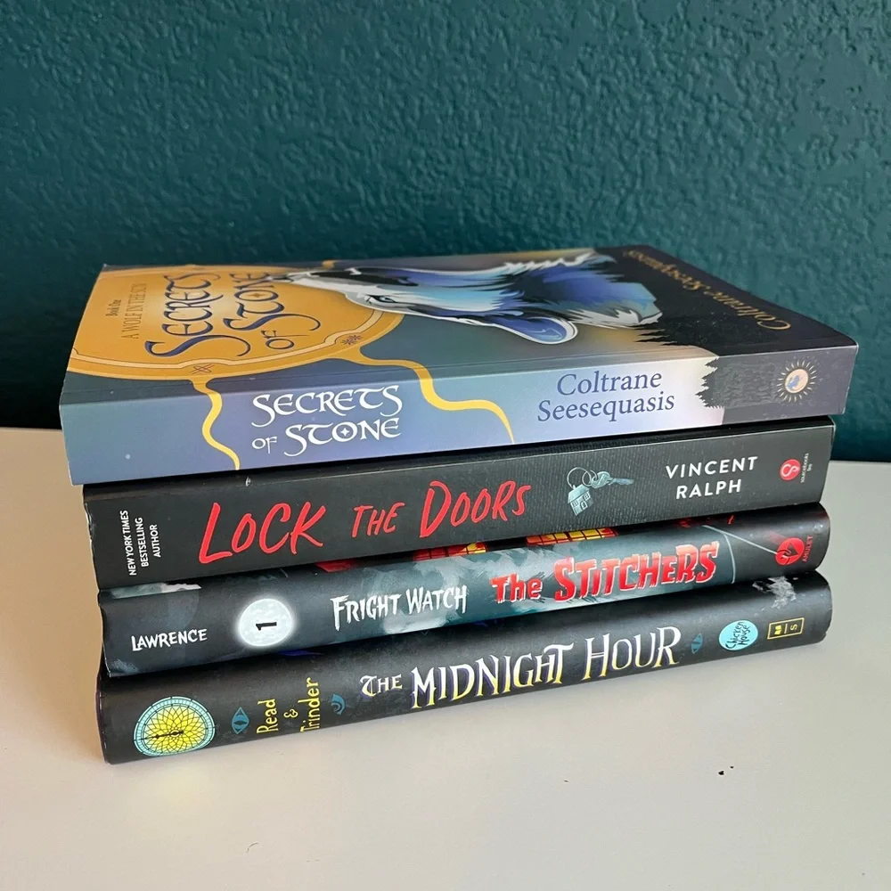 Young Adult Fantasy Fiction Book Lot Fright Watch Secrets of Stone Midnight Hour
